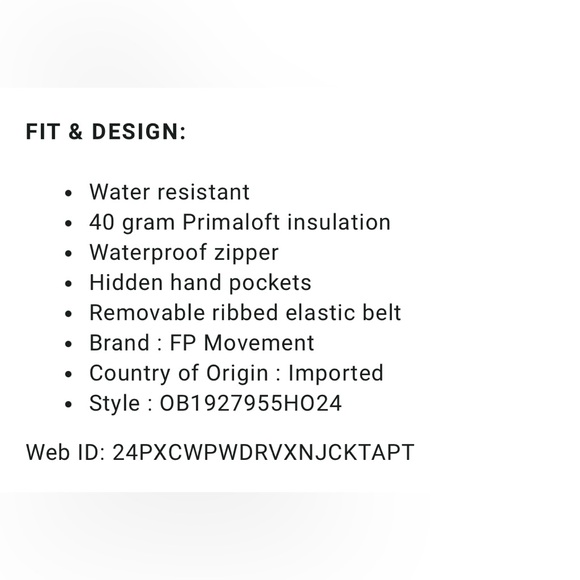 NWT Free People Movement Powder Vixen Ski Jacket - Picture 5 of 15